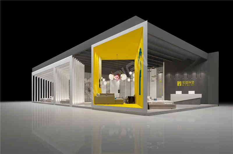 廣州展覽設(shè)計(jì)公司助力宏益床墊廣州家具家居展展臺設(shè)計(jì)搭建
